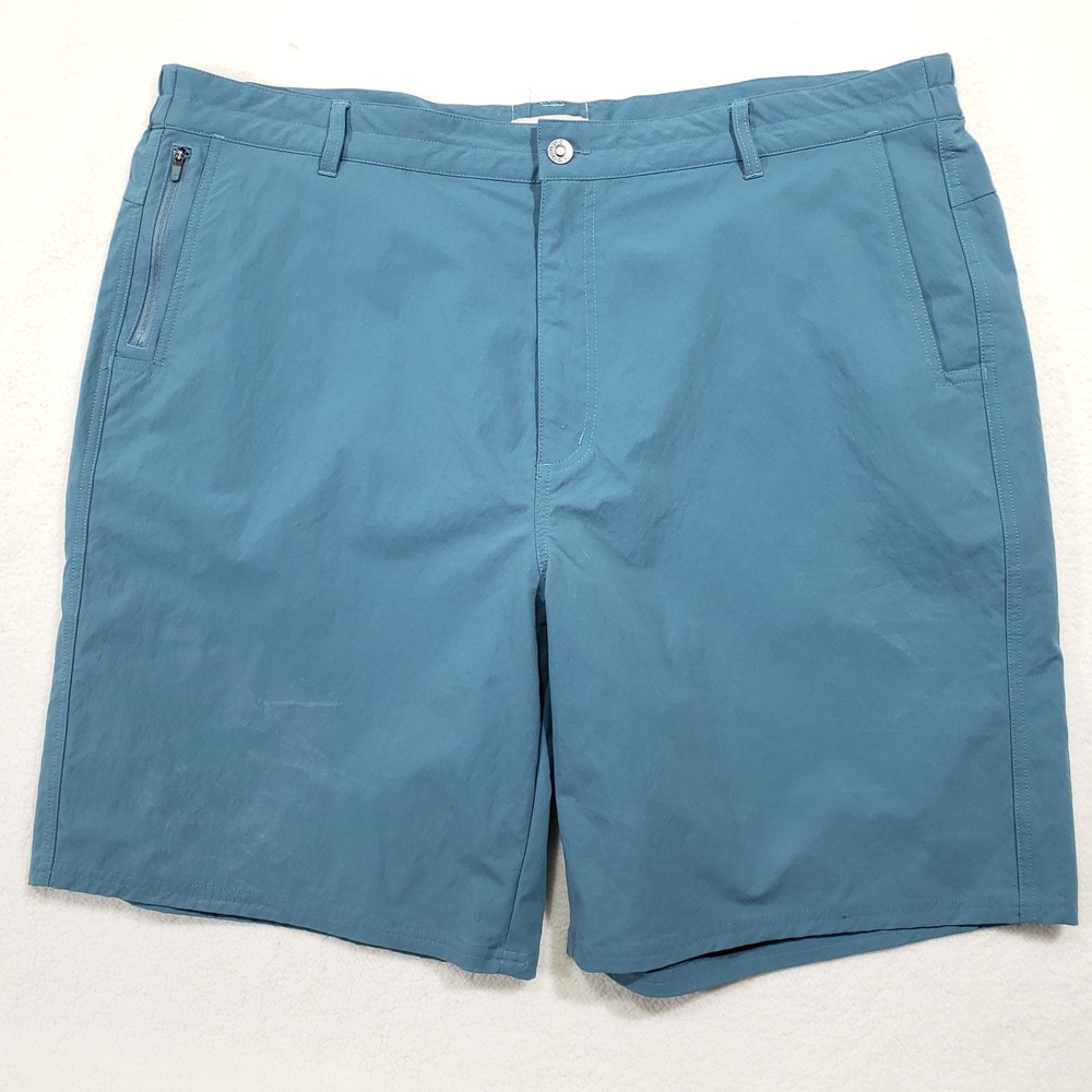 Duck Camp Shorts Mens 3X Blue Nylon Spandex Magnetic Zip Pockets Outdoor XXXL‎